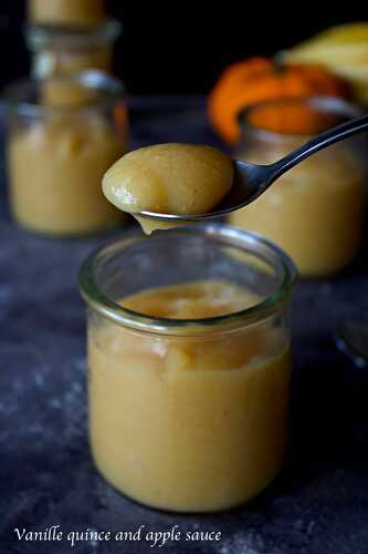 Vanilla quince and apple sauce