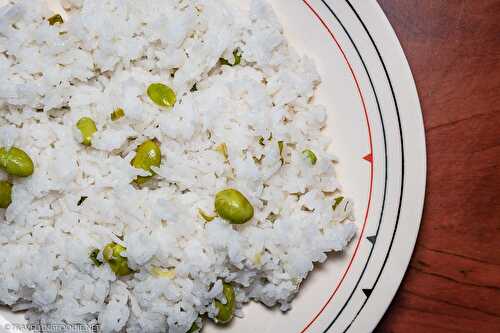Instant Pot Edamame Green Onion Rice - Pressure Cooker Rice Recipe