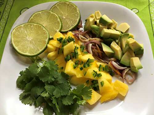 Mango-Avocado Salsa (perfect for fish or shrimp tacos)
