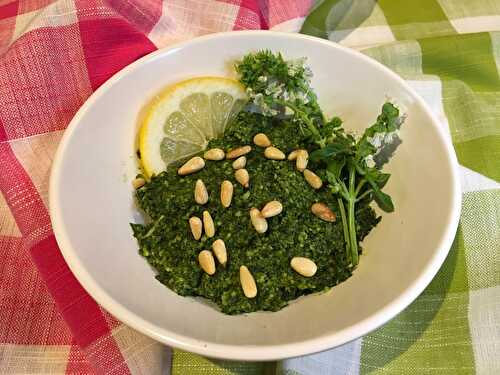 "Pink Goes Good with Green Pesto