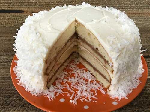 Cream of Coconut Cake with Cream Cheese Frosting