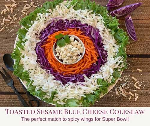 Toasted Sesame Blue Cheese Coleslaw