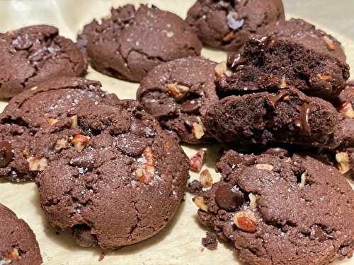 Double Chocolate Toasted Pecan Cookies