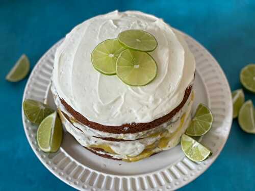 Lime Layer Cake with Lime Curd & Cream Cheese Frosting