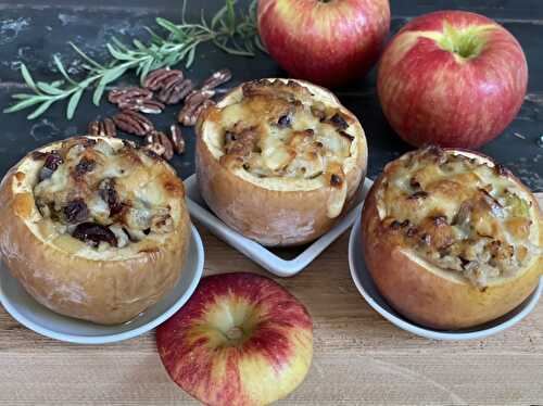 Chicken & Cheddar Stuffed, Baked Apples