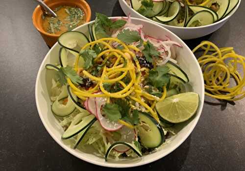 Tangled Thai Salad with Lime-Peanut Sesame Dressing