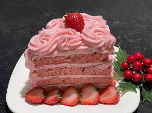 Strawberry Layer Cake with Strawberry Cream Cheese Frosting