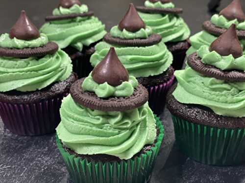 Witch Hat Double Chocolate Cupcakes