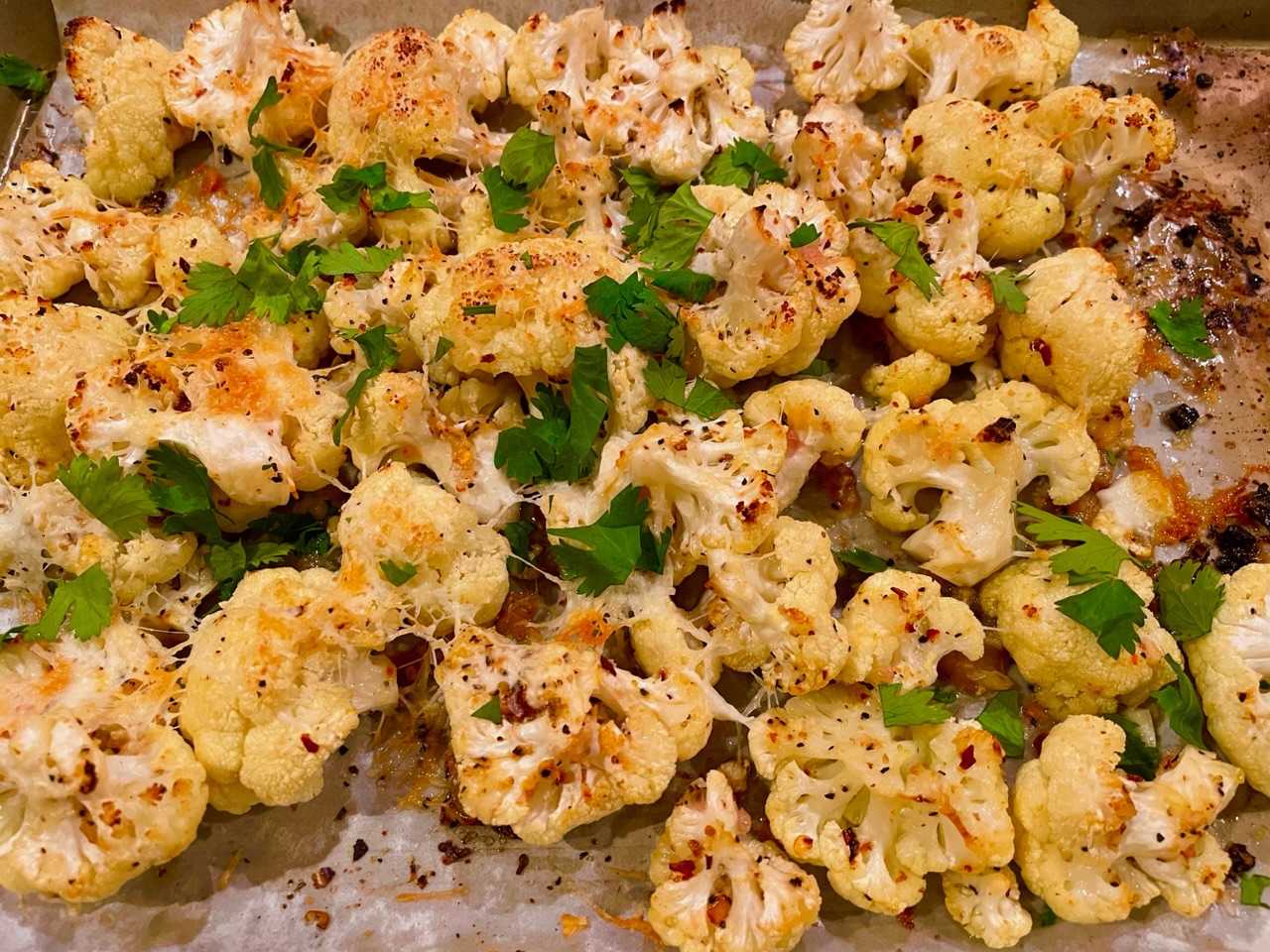 Diavola Parmesan Roasted Cauliflower