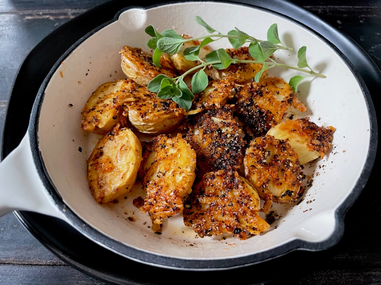 Peppercorn Perfection Parmesan Potatoes