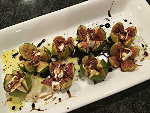 Figs Roasted with Feta, Thyme & Balsamic Glaze