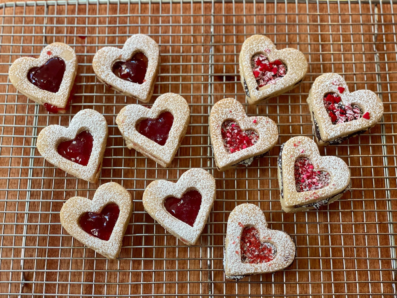 Valentine’s Linzer Cookies