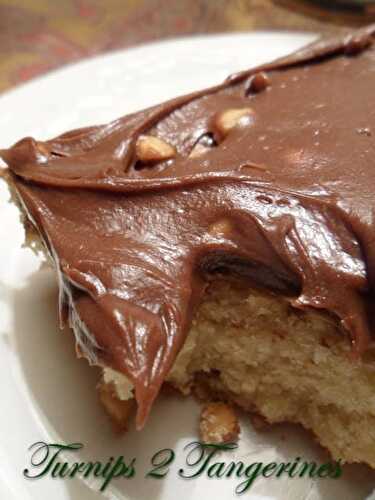 Peanut Butter Crunch Cake with Milk Chocolate Peanut Butter Frosting