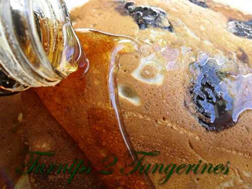 Banana Mulberry Sourdough Pancakes