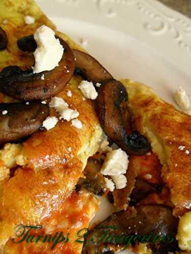 Sun-Dried Tomato, Mushroom and Goat Cheese Omelette