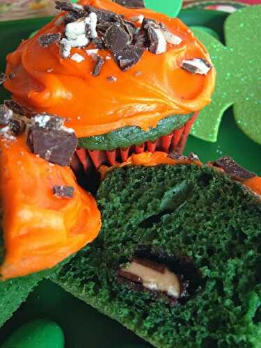 Green Velvet Mint Cupcakes with Cream Cheese Frosting