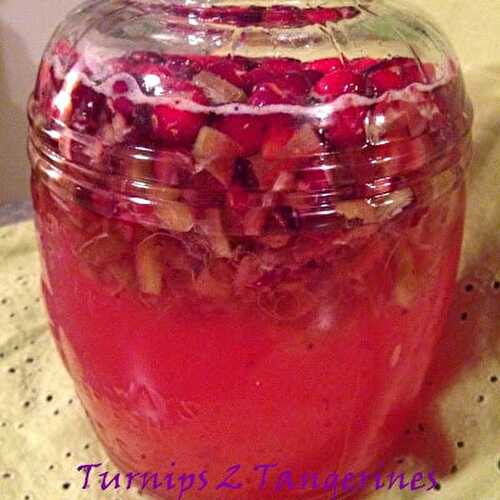 Cranberry Rhubarb Liqueur   