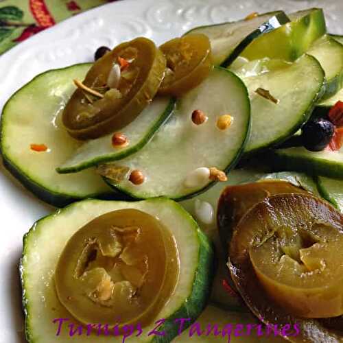 Sweet Spicy Cucumber Pickles  