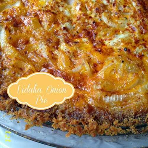 Cheddar and Ritz Cracker Vidalia Onion Pie  