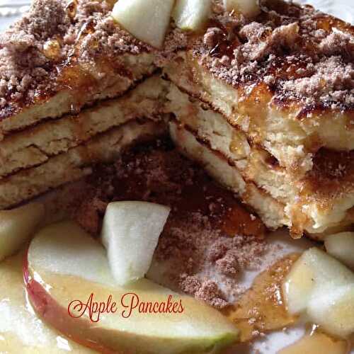 Apple Pancakes with Streusel Topping