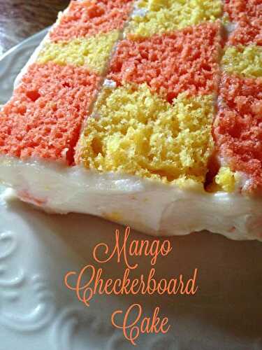 Mango Checkerboard Cake