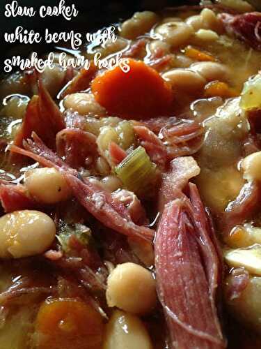 Slow Cooker White Beans and Smoked Ham Hocks