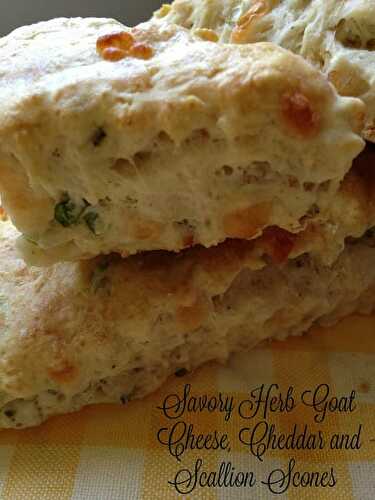 Savory Herb Goat Cheese, Cheddar and Scallion Scones