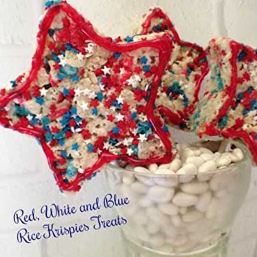 Red and Blue Krispies Treats
