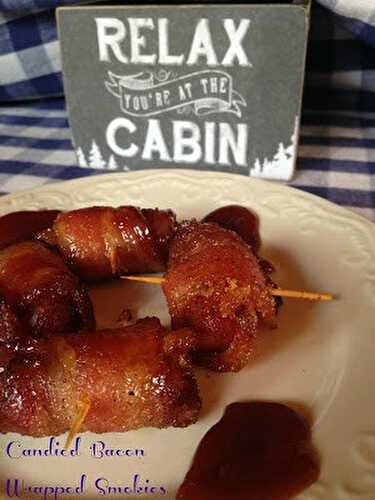 Candied Bacon Wrapped Lil Smokies