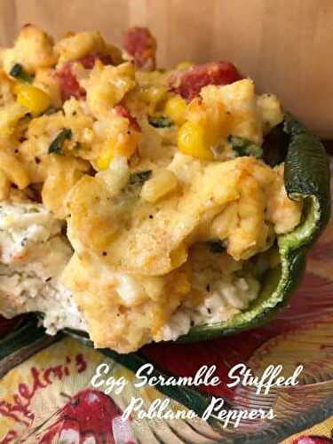 Egg Scramble Stuffed Poblano Peppers