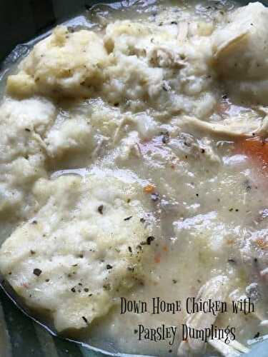 Down Home Chicken with Parsley Dumplings