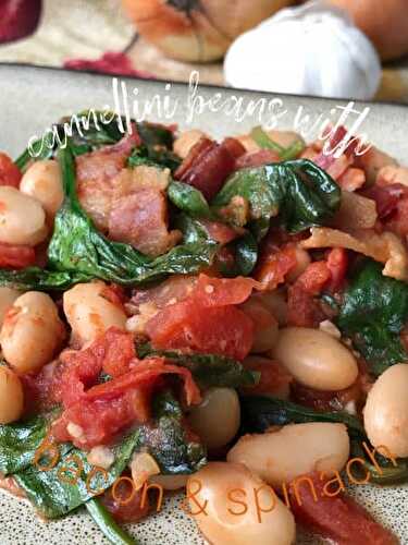 Cannellini Beans with Bacon and Spinach