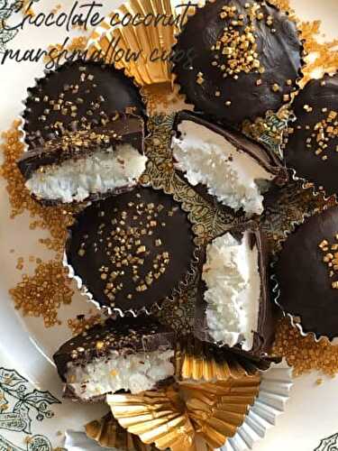 Chocolate Coconut Marshmallow Cups