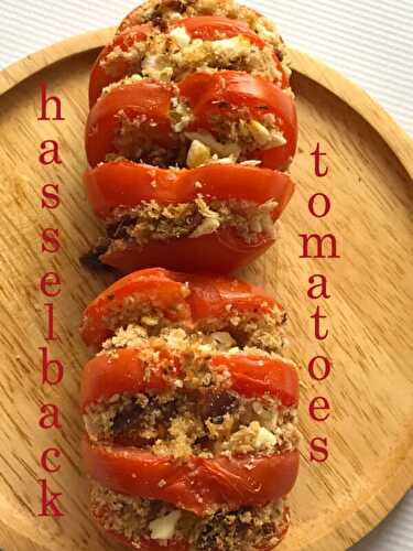 Hasselback Tomatoes with Feta Cheese