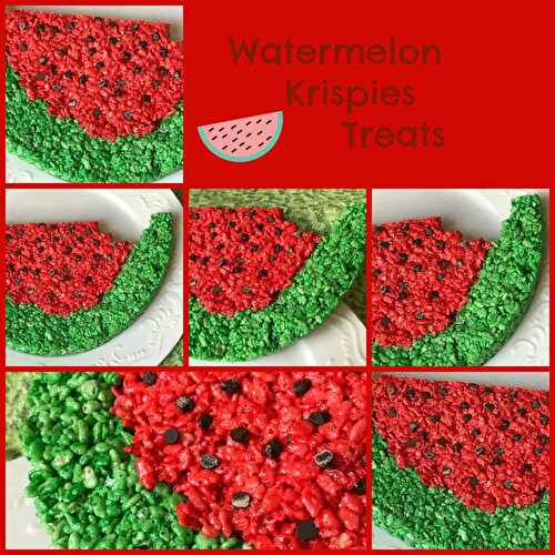 Watermelon Rice Krispie Treats