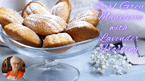 Earl Grey and Lavender Madeleines with Lavender Frosting