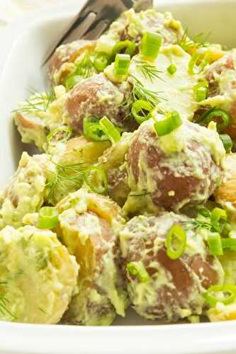Avocado Potato Salad | Easy Potato Salad with Avocado, Dill and Lemon