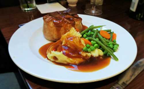 British Beef and Ale Pie with Worcestershire Sauce and Veggies