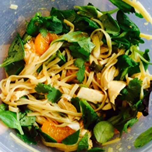 Chinese Chicken Salad with Mandarin, Edamame and Noodles
