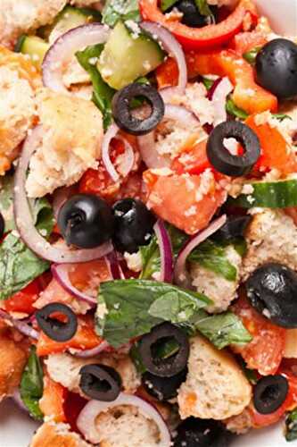 Colourful Tuscan Bread Salad | How to Make Famous Panzanella Salad