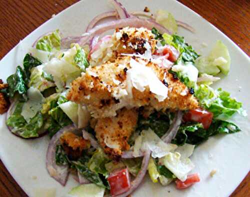 Crispy Chicken on Kale Salad - Panko Chicken Salad