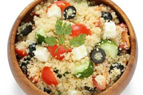 Greek Couscous Salad with Lemon, Feta & Olives | Israeli Couscous Salad