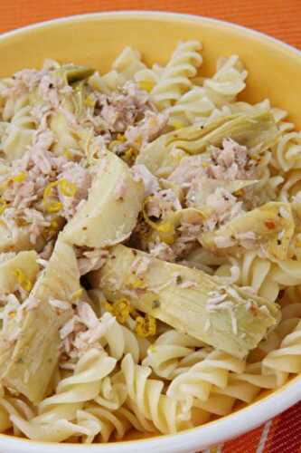 Italian Tuna Pasta Salad with Artichokes | Easy Tasty Pasta Salad Recipe
