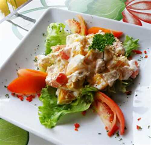 Mango Chicken Avocado Salad | Easy Exotic Chicken Salad with Mango