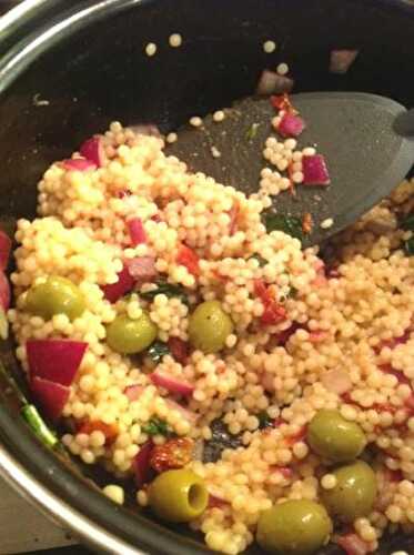 Pearl Couscous Salad - Colorful and Easy Israeli Couscous Salad Recipe