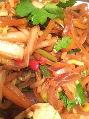 Pork and Beef Crackslaw with Shredded Veggies | Low Carb Stir Fry Idea