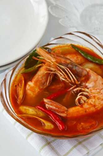 Seafood Soup Recipe with Red Wine, Garlic, Herbs and Aromatic Spices