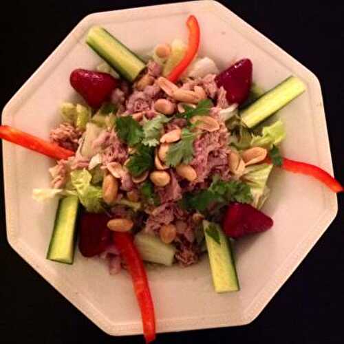 Thai Tuna Salad with Lime, Ginger, Shallots and Peanuts