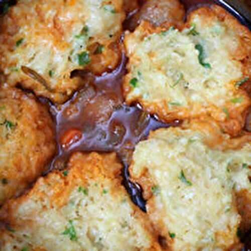 Slow Cooker Beef Stew and Dumplings