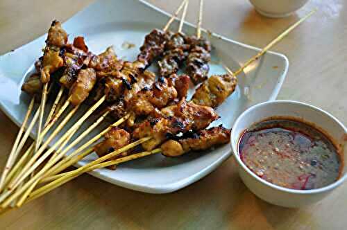 Satay with Malaysian Peanut Sauce